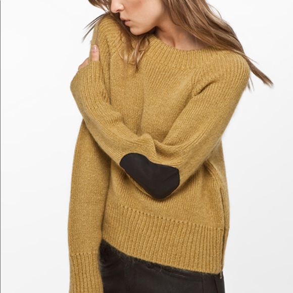 SOLD-A.L.C Zipper Crew Mohair Sweater Size Large - Picture 8 of 8